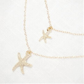 ネックレス レディース シンプル K14GF 親子 ペア スターフィッシュ ひとで ゴールドフィルド K18 18金 K10 お探しの方に 人気 つけっぱなし 金属アレルギー対応 ニッケルフリー 誕生日 プレゼント 出産祝い ギフト 送料無料