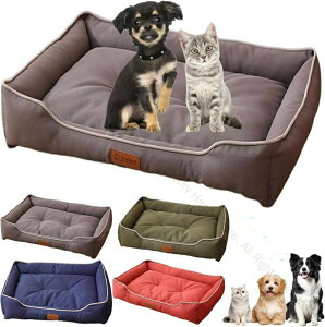 ペットベッド 犬 ベッド 清掃しやすい オールシーズン対応 ペットベッド ソファー リネン風生地 さらさら 3D通気性優れ 蒸れにくい 枕付き クッション性 高反発 破れにくい 耐噛み 高齢犬 子