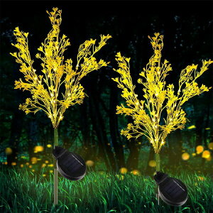 2本セット ソーラー花卉ライト 室外用ソーラーライト 埋込型花ライト 防水IP65仕様 ガーデンライト LEDイルミネーション 花園 庭 芝生適用の景観灯 装飾照明