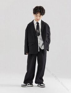 卒業式 スーツ 男の子 160 卒服 韓国 制服 小学生 b体 フォーマルスーツ なんちゃって制服 4点セット ブレザー 入学式 パンツスーツ 黒 ピアノ発表会 大きいサイズ 子供 スーツ 白シャツ ジャ