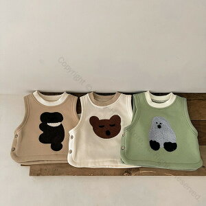 ベビー ベスト 秋冬 赤ちゃん トップス コート キッズ服 防寒ベスト ベビー服 子供服 袖なし ノーカラー 厚手 かわいい おしゃれ 男の子 女の子 男女共通 防寒 暖かい ルームウェア 普段着 66