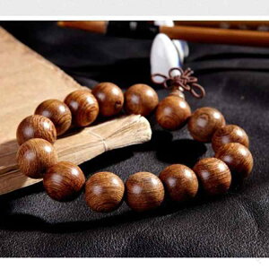 数珠 メンズ 天然 鶏翅木 20mm 大玉 数珠ブレスレット 念珠 男性用 木珠 木製 仏具 お守り 厄除け 開運 パワーストーン ファッション小物 プレゼント 光沢仕上げ 高級感ある素材と丁寧な仕上