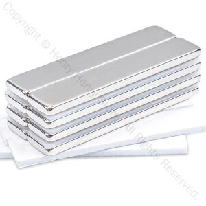 8個入り超強力ネオジム磁石 50x10x3mm 強力長方形磁石 両面接着剤付き オフィス技術用 冷却装置用 ホワイトボード用 DIY建築用 大型長尺磁石セット