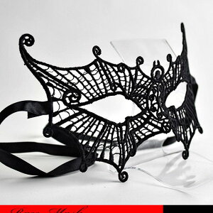 �������X�p�C�_�[�t�F�[�X�̗��̉��H���ꂽ�Z�N�V�[�ȃ��[�X�}�X�N�ł��B������/���[�X�}�X�N/�R�X�v��/�w�/�n���E�B��/�}�X�J���[�h/�Z�N�V�[/