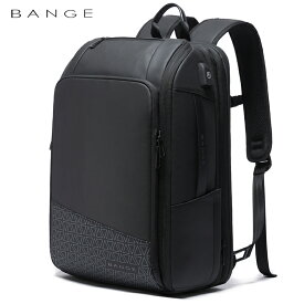 ビジネスリュック メンズ リュック 大容量 35L 拡張 通勤 通学 出張 旅行 ビジネスバッグ PC収納リュック バッグ usb 黒 BANGE KBG-22005