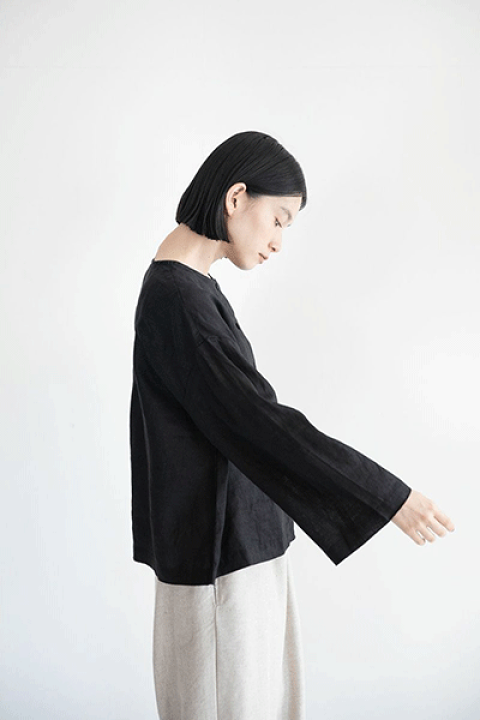 fog linen work　リネンブラウス　ブラック 楽天市場】即納 fog linen work フォグリネンワーク アニヤ