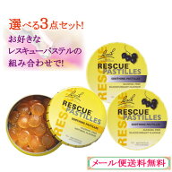 バッチフラワーレメディ 選べるレスキューパステル3個セット お味はオレンジ、カシスから選べます 各50g …