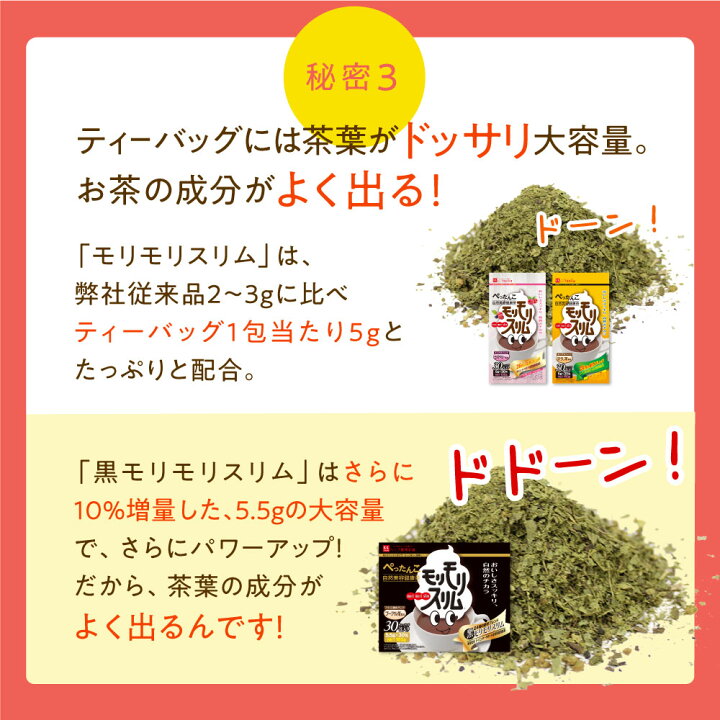 モリモリスリム ほうじ茶 5包 （ハーブ健康本舗 モリモリスリム 
