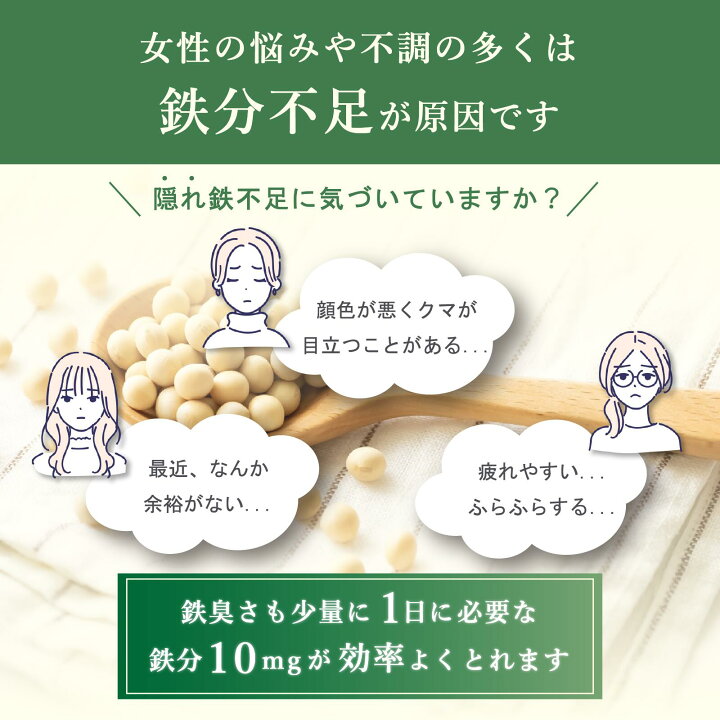 楽天市場】＼期間限定500円OFFクーポン／フェリチン鉄 ヘム鉄1日1粒 