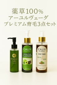 【薬草100％】アーユルヴェーダ プレミアム育毛3点セット｜シャンプー・頭皮オイル・ヘアトニック｜抜け毛予防｜発毛サポート ｜オーガニックシャンプー｜ヘアオイル｜ オーガニックシャンプー アーユルヴェーダ 敏感肌 シャンプー スカルプシャンプー ヘアオイル