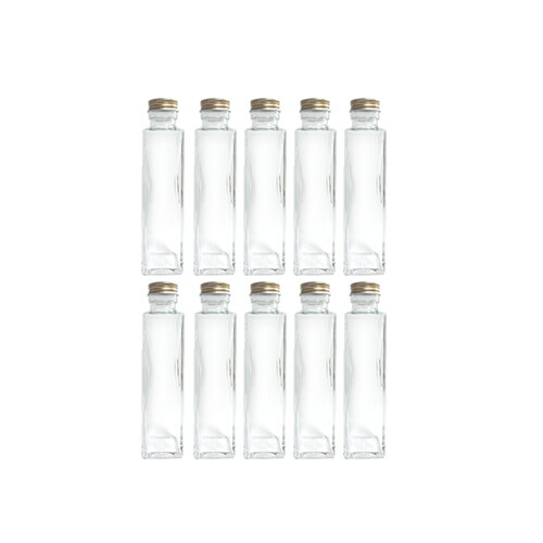 日本メーカー新品 ハーバリウム ボトル 瓶 年末年始大決算 プリザーブドフラワー ハーバリウムキット キット 150ml 10本 ガラス セット 四角 ハーバリウム瓶