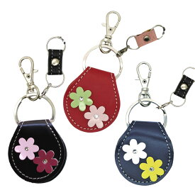 定形外郵便限定 送料無料牛革 コインキーリング お花