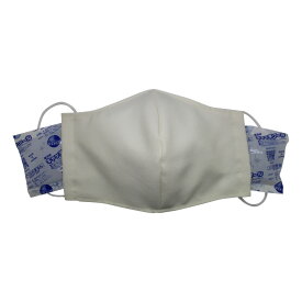 吸水速乾 日本製 保冷剤2個付き熱中症対策 洗えるマスク 手作り立体マスク 保冷剤 ポケット裏地 吸水速乾素材夏マスク ホワイト 白定形外郵便限定 送料無料