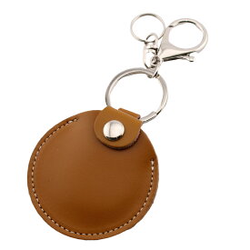 フック付 キーホルダー コインケースシールキー コイン型 電子マネー Edy Quicpay ケース日本製 牛革 丸型 無地定形外郵便限定 送料無料