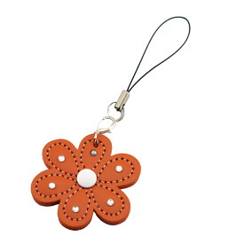 定形外郵便限定 送料無料牛革レザー キラキラ お花のチャーム