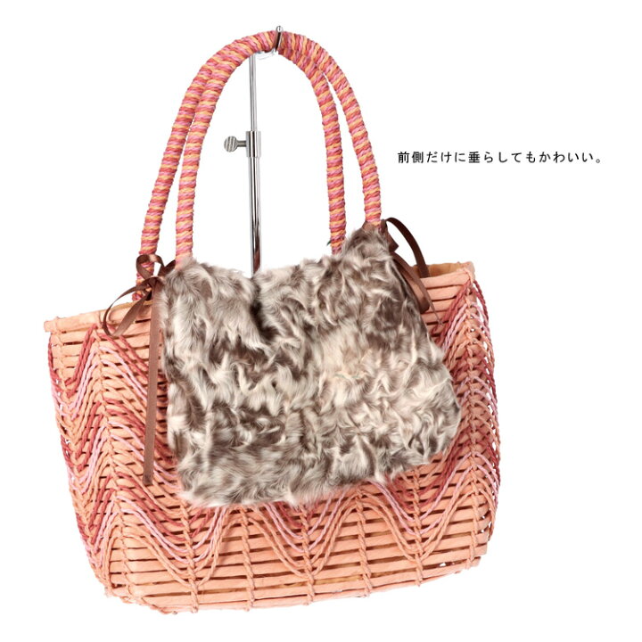 楽天市場】バッグ カバー 小 ラム ファー 飾り パーツ チベットラム  