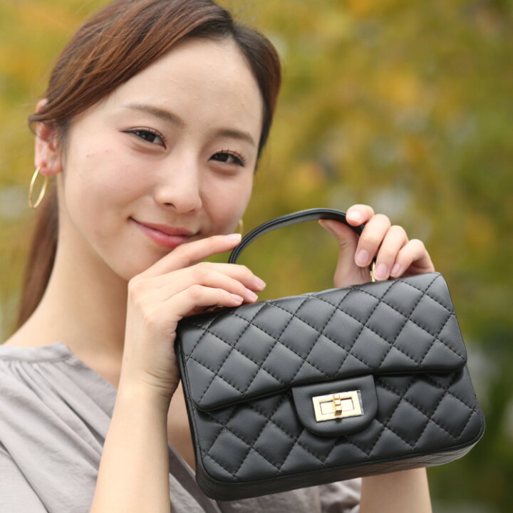 楽天市場】インスタグラマー様愛用 本革 ミニバッグ キルティング 