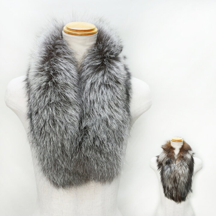 楽天市場】シルバーフォックス ファー マフラー ナチュラル ゴールド  