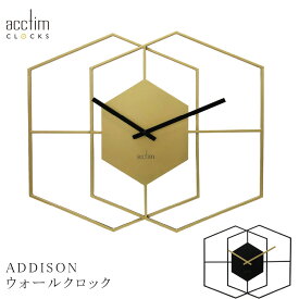 acctim ADDISON ウォールクロック 掛け時計 インテリア 時計 壁掛け時計 おしゃれ シンプル モダン イギリス レディース メンズ ギフト プレゼント 送料無料 メタル アイアン ブラック ゴールド