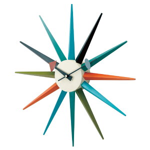 George Nelson Sunburst Clock EH[NbN |v CeA v ؐ Ǌ|v  Vv _ AJ fB[X Y Mtg v[g  EHibg Classic Wo