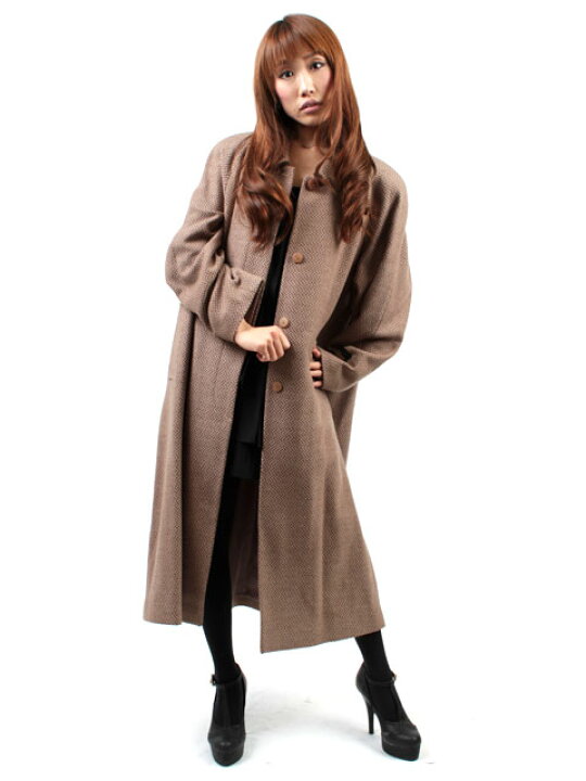 楽天市場】カシミヤ ・ ウール混 コート ブラウン 送料無料 レディース  