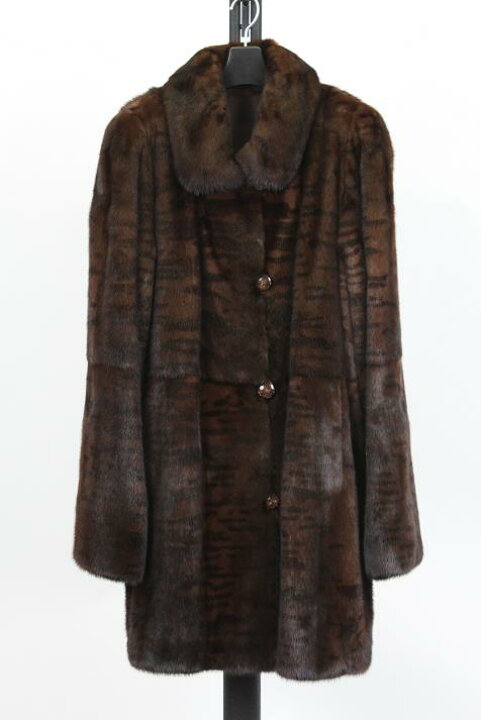 楽天市場】ミンク ・ シルク リバーシブル ファー コート ブラウン  