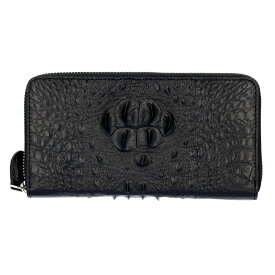 【お種銭付】 クロコダイル レザー 長財布 ラウンドファスナー 財布 レディース メンズ ヘッド ワニ革 本革 ラウンドジップ ギフト プレゼント 送料無料