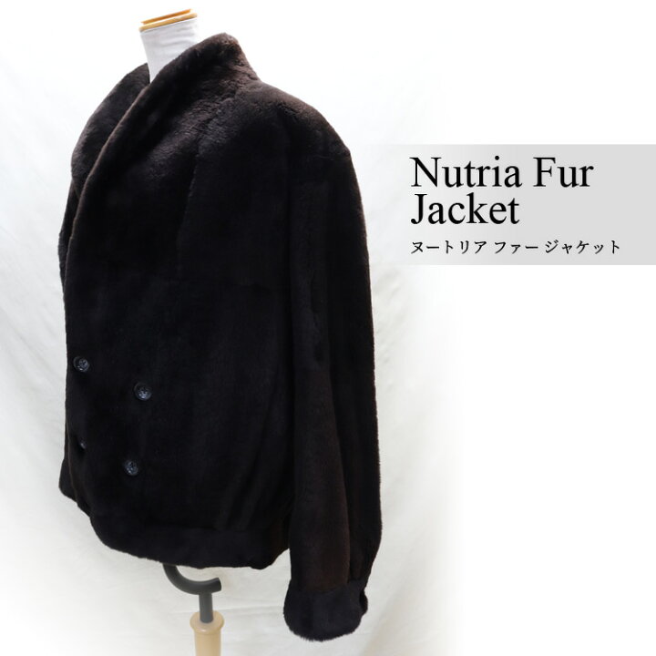楽天市場】ヌートリア ファー ジャケット メンズ ブラック 送料無料 