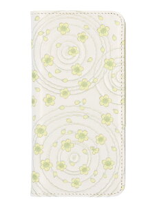 【 浅草文庫 】 友禅染 金彩小桜 スマートフォン ケース ラージ 大きめ iPhone Android Galaxy XPERIA 多機種対応 推奨16×8cm以下 手帳型 ピンク イエロー 花柄 桜柄 さくら スマホケース スマホカバー