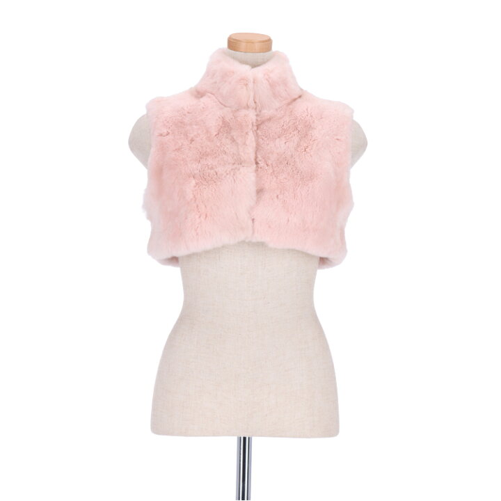 楽天市場】レッキスラビット ファー ベスト ピンク レディース ギフト  