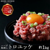 【甘い】 馬刺し トロユッケ 約1kg ユッケ ミンチ状ユッケ ギフト 馬肉 馬刺 ユッケ 新鮮 冷凍 肉 家飲み…