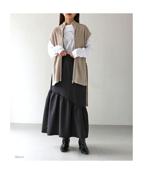 楽天市場】【50%OFF】ダブルジップ サイドスリット ニットベスト  