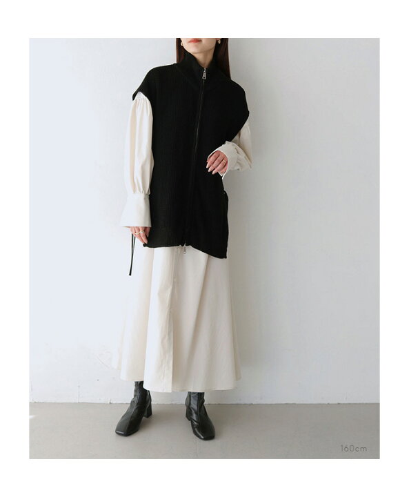楽天市場】【50%OFF】ダブルジップ サイドスリット ニットベスト  