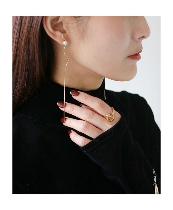 楽天市場】うねうね ロング パールピアス アクセサリー ピアス ロング 