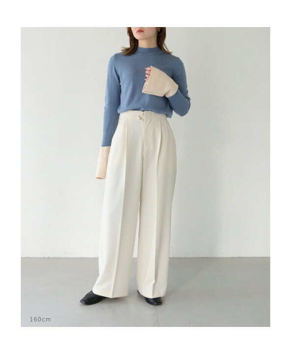 楽天市場】【50%OFF!】配色 ベルスリーブ ニット トップス セーター 