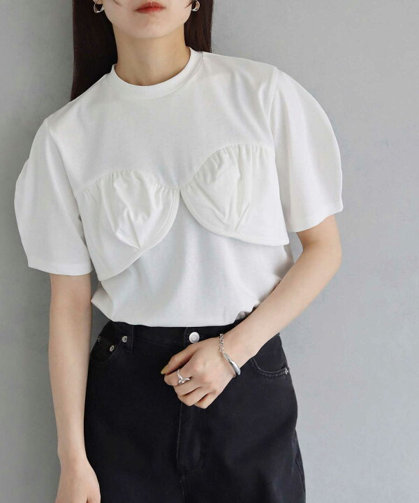楽天市場】【TIME SALE! 40%OFF】ビスチェデザイン Tシャツ トップス 