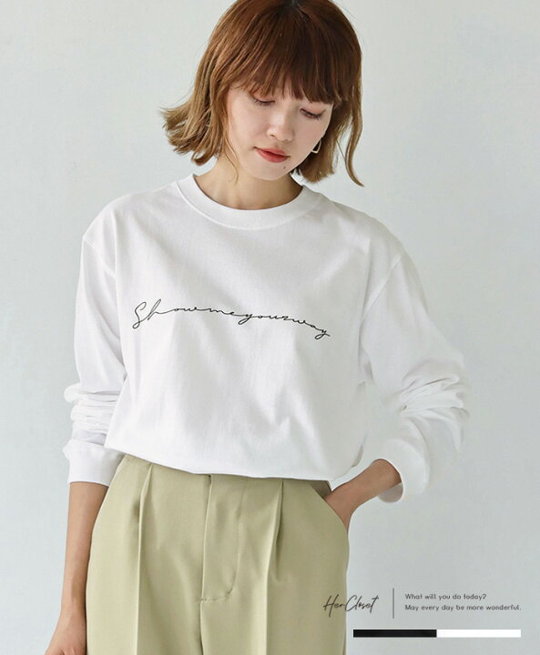 楽天市場】シンプル プリント ロゴロンT ロゴT tシャツ トップス 