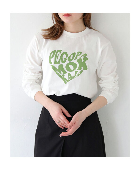 楽天市場】【23%OFF】ハート ロゴロンT ロンT ロゴT 長袖Tシャツ 綿100 