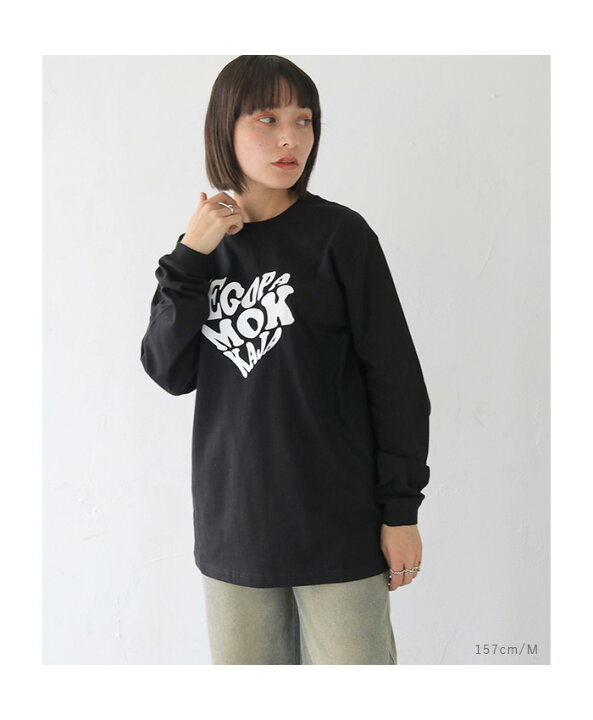 楽天市場】【23%OFF】ハート ロゴロンT ロンT ロゴT 長袖Tシャツ 綿100 