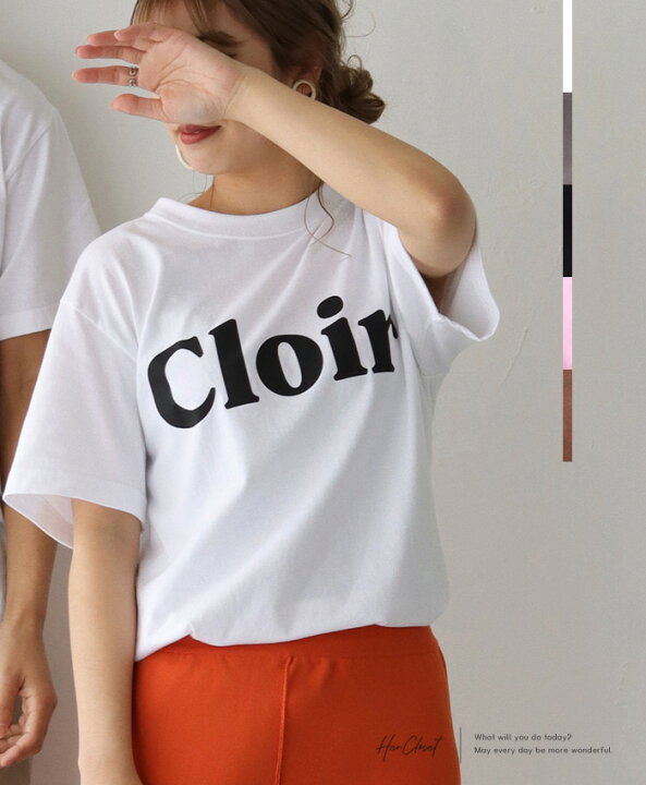 楽天市場 タイムセール Off 5 6オンス ユニセックス Cloir ロゴt Tシャツ Tシャツ レディース 春 夏 半袖 クルーネック 丸首 おしゃれ シンプル ロゴ ゆったり 大きいサイズ ビッグロゴ 大きめロゴ 大人カジュアル 大人可愛い 綿100 コットン ユニセックス 華やか