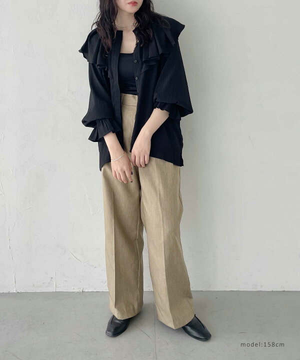 楽天市場】【50%OFF】ビッグカラー ヨウリュウ ブラウス ラッフル 