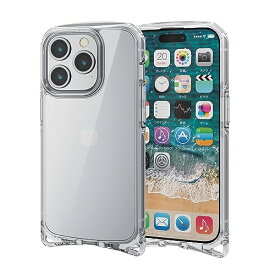 エレコム iPhone15 Pro ケース TOUGH SLIM LITE ショルダーストラップホール付き 耐衝撃 衝撃吸収 薄型 軽量 送料無料
