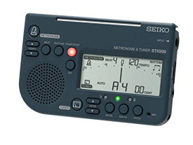 SEIKO セイコー メトロノームチューナー 大音量 譜面台取付可能 吹奏楽部に最適 ブラック STH200B 送料無料