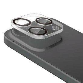 エレコム iPhone 15 Pro/iPhone 15 Pro Max カメラレンズカバー ガラス 10H 指紋防止加工 クリア PM 送料無料