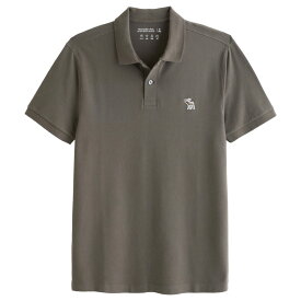 【並行輸入品】【メール便送料無料】アバクロンビー&フィッチ メンズ ポロシャツ ( 半袖 ) Abercrombie&Fitch Elevated Icon Polo (ダークカーキー) 【ポロ ポロシャツ 】