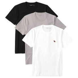 【並行輸入品】アバクロンビー&フィッチ メンズ Tシャツ ( 半袖 3枚セット 箱入り ) Abercrombie&Fitch 3-Pack Signature Icon Tee (3color) 【まとめ買い tシャツ tシャツ 】
