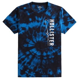【並行輸入品】【メール便送料無料】ホリスター メンズ Tシャツ ( 半袖 ) Hollister Tie-Dye Logo Graphic Tee (ブルー) 【tシャツ tシャツ 】