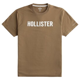 【並行輸入品】【メール便送料無料】ホリスター メンズ Tシャツ ( 半袖 ) Hollister Cotton Logo Graphic Tee (ブラウン) 【tシャツ tシャツ 】