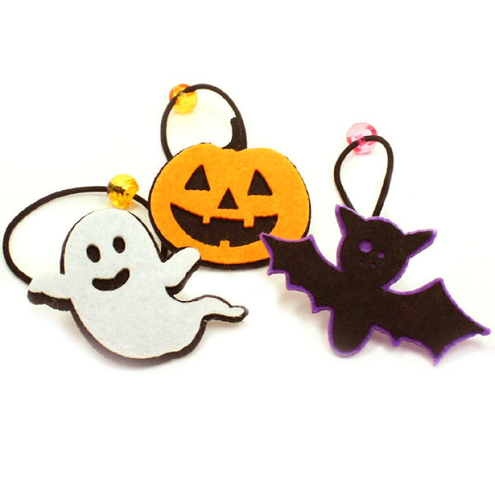 楽天市場 ヘアゴム ハロウィン フェルトキッズポニー ジャック ゴースト バット C25 09 かぼちゃ おばけ コウモリ お化け コスプレ ヘアーゴム 髪ゴム アクセサリーのヒロインスタイル