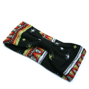 ジャージ素材のびのびターバンカチューム エスニック/ブラック【A102-24】幅広 お風呂 ヘアバンド レディース